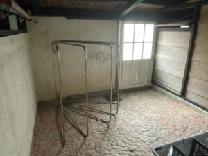 土間にある物干しスペース